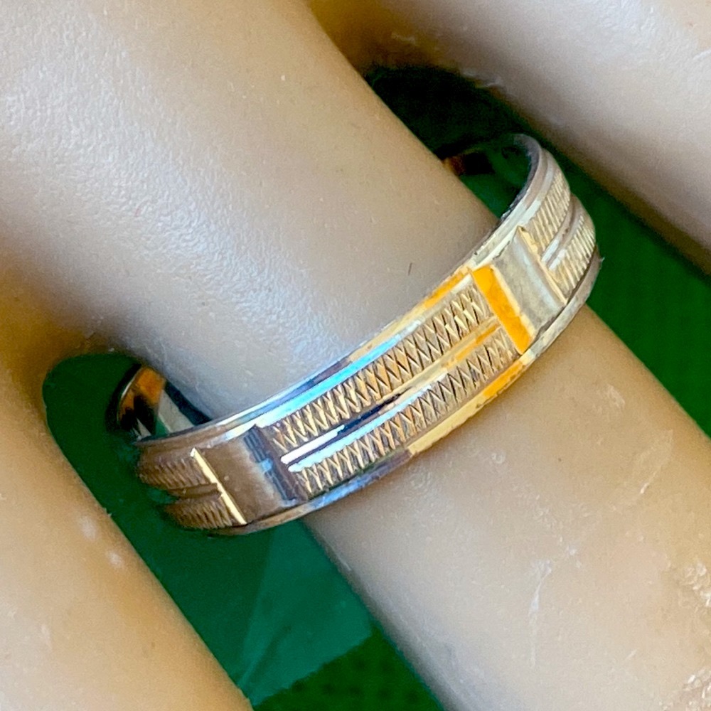 INB sterling silver textured band ring s 10.25